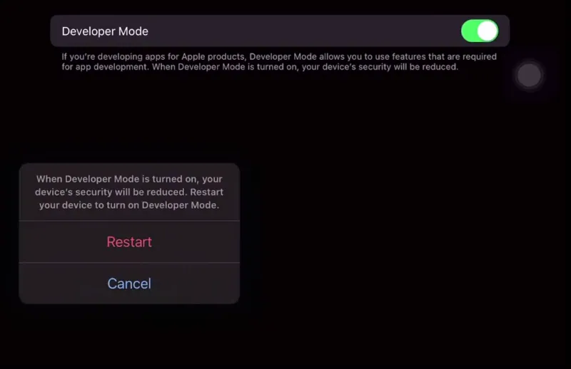 enable developer mode